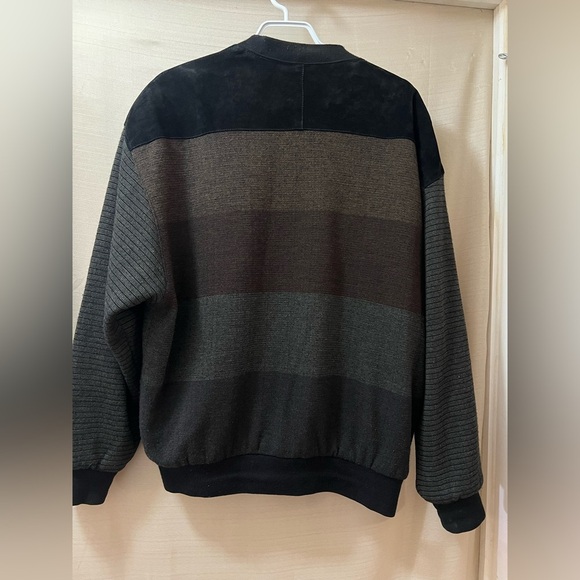 Modango Men’s Suede Jacket Cardigan Wool Blend Size Large Vintage - Picture 9 of 9